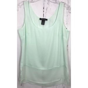 THE LIMITED Mint Green Sheer Chiffon Tank  Top  XS